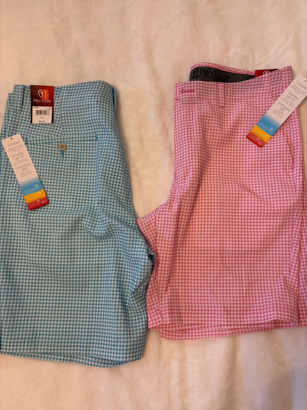 Pro Tour Gingham Golf Shorts (2 Pairs)